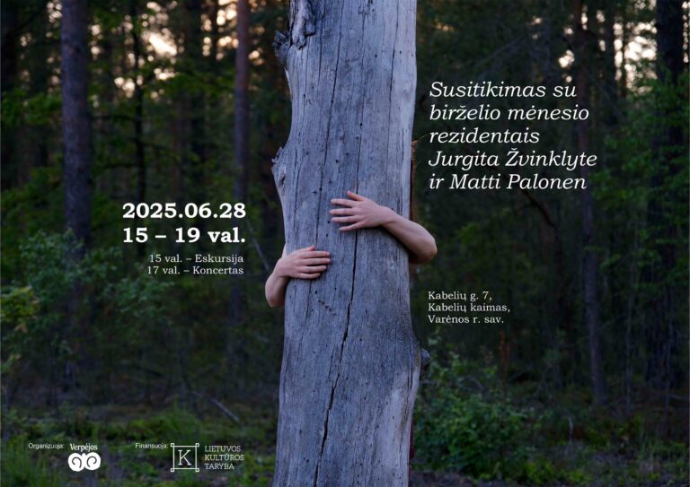 Susitikimas su birželio mėnesio rezidentais Jurgita Žvinklyte ir Matti Palonen